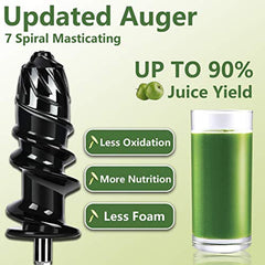 AMZCHEF Juicer, Slow Juicer Extractor Professional Machine with Quiet Motor/Reverse Function/Easy to Clean with Brush for Fruit & Vegetable Juice