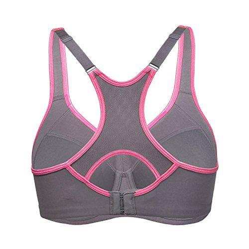 SYROKAN Women's Full Support High Impact Racerback Lightly Lined Underwire Sports Bra