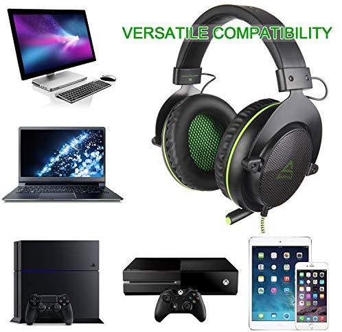 MODOHE G830 Gaming Headset 3.5 mm Wired Over Ear,with Microphone Noise Cancelling Gaming Headphones for Xbox 360/PC/PS4/PS4 PRO/Xbox One/Xbox One S,etc(Black)