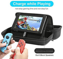 Load image into Gallery viewer, Nintendo Switch Case, VUP Switch Hard Cover Protective Travel Storage Shell for Nintendo Switch Console &amp; Accessories with 18 Game Cartridges and Handle (Gray)
