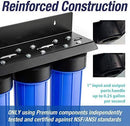 iSpring WGB32B 3-Stage Whole House Water Filtration System w/ 20” x 4.5” Big Blue Fine Sediment and Carbon Block Filters