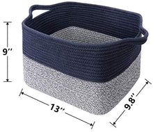 Load image into Gallery viewer, Goodpick Cube Storage Bins - Shelf Baskets for Storage Towel Book Cloth Storage Bins for Office Woven Basket for Shelves Baby Laundry Basket Toys Storage Basket Closet Storage Basket, 13&#39;&#39;x9.8&#39;&#39;x 9&#39;&#39;
