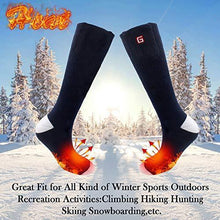 Load image into Gallery viewer, Electric Battery Heated Socks for Women Men,Winter Rechargeable Thermal Heat Socks Kit,Battery Powered Electric Heated Ski Bike Motorcycle Warm Socks Foot Warmer,Winter Sports Outdoor Thermo Socks,M/L
