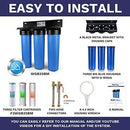 iSpring WGB32B 3-Stage Whole House Water Filtration System w/ 20” x 4.5” Big Blue Fine Sediment and Carbon Block Filters