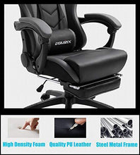 Load image into Gallery viewer, Dowinx Gaming Chair Ergonomic Racing Style Recliner with Massage Lumbar Support, Office Armchair for Computer PU Leather E-Sports Gamer Chairs with Retractable Footrest (Black&amp;Purple)

