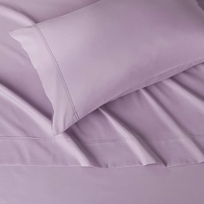 Abakan Lightweight Super Soft Easy Care Microfiber Bed Sheet Set with 14-Inch Deep Pockets - Twin XL, Frosted Lavender