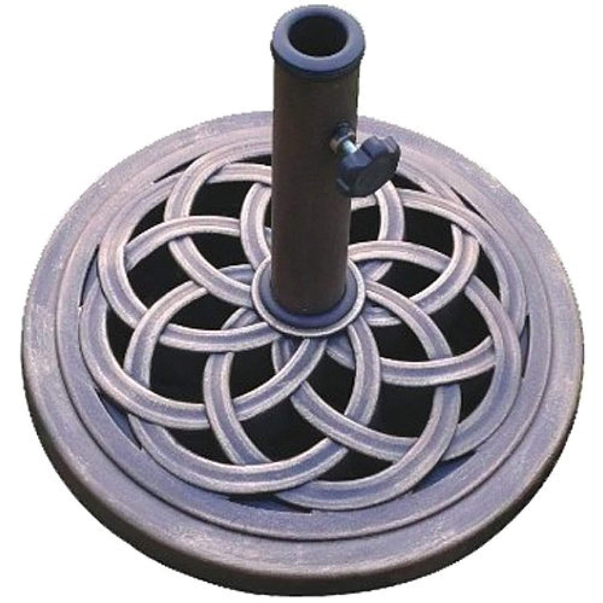 DC America UBP18181-BR 18-Inch Cast Stone Umbrella Base, Made from Rust Free Composite Materials, Bronze Powder Coated Finish
