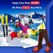 Load image into Gallery viewer, Electric Battery Heated Socks for Women Men,Winter Rechargeable Thermal Heat Socks Kit,Battery Powered Electric Heated Ski Bike Motorcycle Warm Socks Foot Warmer,Winter Sports Outdoor Thermo Socks,M/L
