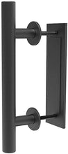 Load image into Gallery viewer, Homlux 6ft Heavy Duty Sturdy Sliding Barn Door Hardware Kit Single Door - Smoothly and Quietly - Simple and Easy to Install - Fit 1 3/8-1 3/4&quot; Thickness Door Panel(Black)(J Shape Hangers)
