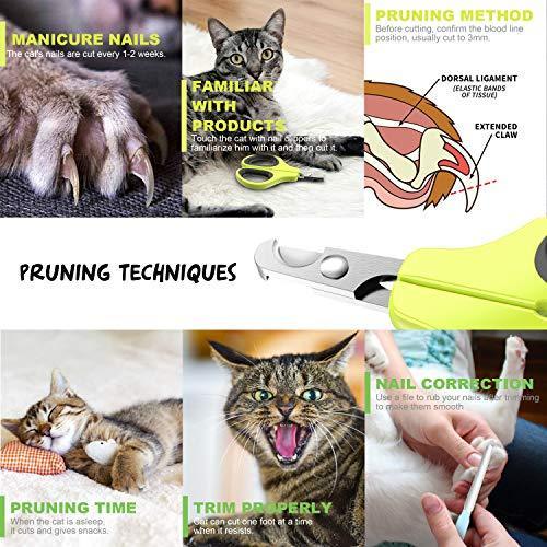 Updated 2019 Version Cat Nail Clippers and Trimmer - Professional Pet Nail Clippers and Claw Trimmer – Best Cat Claw Clippers for Bunny Rabbit Puppy Kitten Ferret Kitty and Small Animals - Sharp, Safe