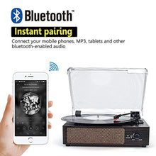 Load image into Gallery viewer, Record Player Portable Bluetooth LP Belt-Drive 3-Speed Turntable with Built in Stereo Speakers, Vintage Style Vinyl Record Player (Vintage Style-Brown)
