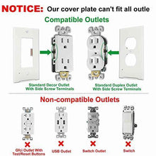 Load image into Gallery viewer, 4Pack LED Night Light Outlet Cover Plate-No Wires Or Batteries,Light Sensor Auto-On LED Guidelight,Install In a Snap,Outlet Wall Plate With 0.3W High Brightness Night Light (White,Duplex)
