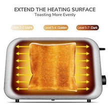 Load image into Gallery viewer, 2 Slice Toaster, CUSIBOX Extra Wide Slots Stainless Steel Toaster with 7 Bread Browning Settings, REHEAT/DEFROST/CANCEL Function, 750W
