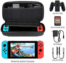 Load image into Gallery viewer, Nintendo Switch Case, VUP Switch Hard Cover Protective Travel Storage Shell for Nintendo Switch Console &amp; Accessories with 18 Game Cartridges and Handle (Gray)
