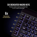 Corsair K55 RGB Gaming Keyboard - Quiet & Satisfying LED Backlit Keys - Media Controls - Wrist Rest Included – Onboard Macro Recording