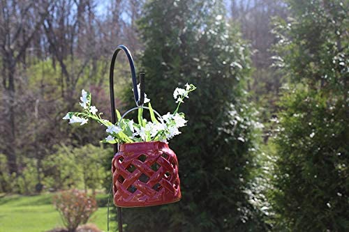 Black Shepherd Hook 48 Inch, 10MM Thick, Super Strong, Rust Resistant Steel Hook Ideal for Use at Weddings, Hanging Plant Baskets,  Bird Feeders, (10, Black) by AshmanOnline