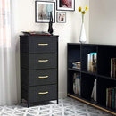 WeHome 4 Drawer Fabric Dresser Storage Tower, Organizer Unit for Bedroom, Closet, Entryway, Hallway, Nursery Room - Dark Indigo