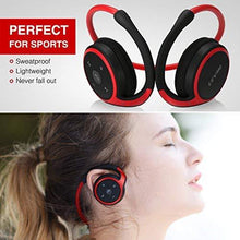 Load image into Gallery viewer, Small Bluetooth Headphones Behind The Head, Sports Wireless Headset with Built in Microphone and Crystal-Clear Sound, Fold-able and Carried in The Purse, and 12-Hour Battery Life, Blue
