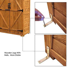 Load image into Gallery viewer, MCombo Outdoor Storage Cabinet Tool Sheds Backyard Garden Storage Shed Utility Wooden Organizer with Lockable Double Doors 1000 (Grey)
