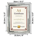 Amazing Roo 2 Pack 8.5x11 Picture Frames Tabletop Display 8.5 by 11 Inch Document Certificates Diploma Glass Photo Frame