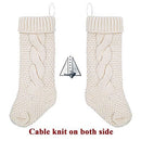 LimBridge Christmas Stockings, 2 Pack 18 inches Large Size Cable Knit Knitted Xmas Rustic Personalized Stocking Decorations for Family Holiday Season Decor, Cream or Burgundy