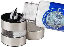 Load image into Gallery viewer, Olde Thompson 4&quot; Stainless Steel Pepper Mill and Salt Mill 2-in-1 Combo - 5080-00
