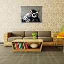 Muzagroo Art Painted by Hand Oil Paintings Listen to Music Gorilla Canvas Pictures Large Canvas Art for Living Room Wall Decor L