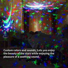 Load image into Gallery viewer, Kingtoys Star Projector with Music White Noise Sound Machine Baby Sleep Soother Nursery Bedside Lamp 9 Natural Sounds 20 Lullabies Remote Control Adapter Timer
