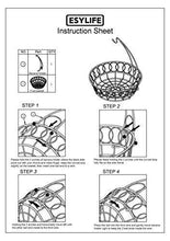 Load image into Gallery viewer, TQVAI Wire Fruit Basket Bowl with Banana Hook Hanger, Black
