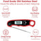 ORDORA Digital Meat Thermometer Oven Safe with Dual Probe, Instant Read Food Thermometer with Backlight, Magnet, Auto Calibration for Indoor & Outdoor Cooking, BBQ, Grill, Kitchen, Milk, Turkey