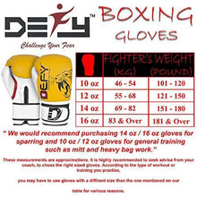 Load image into Gallery viewer, DEFY Boxing Gloves for Men &amp; Women Training MMA Muay Thai Premium Quality Gloves for Punching Heavy Bags, Sparring, Kickboxing, Fighting Gloves Tiger Model
