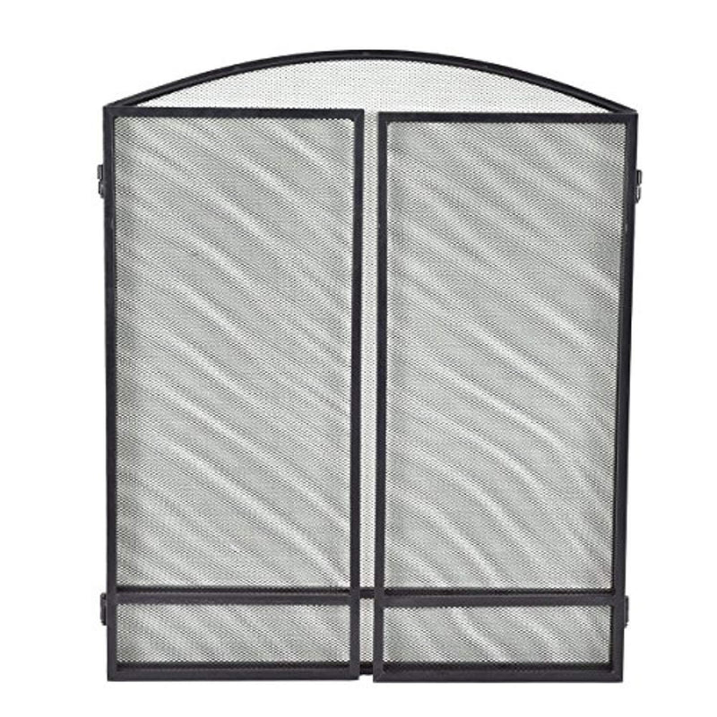 Costzon 3 Panel Fireplace Screen Foldable Arch Home Fire Protection Furniture Decor