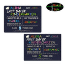 14 x 10 inch First and Last Day of School Photo Sharing Chalkboard Signs Wooden Large Size Photo Prop Back to School Signs for Kids Reusable and Easy Clean