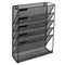 Wall Hanging File Holder Organizer for Office Home, 5-Tier Black Metal- Yuugen Products