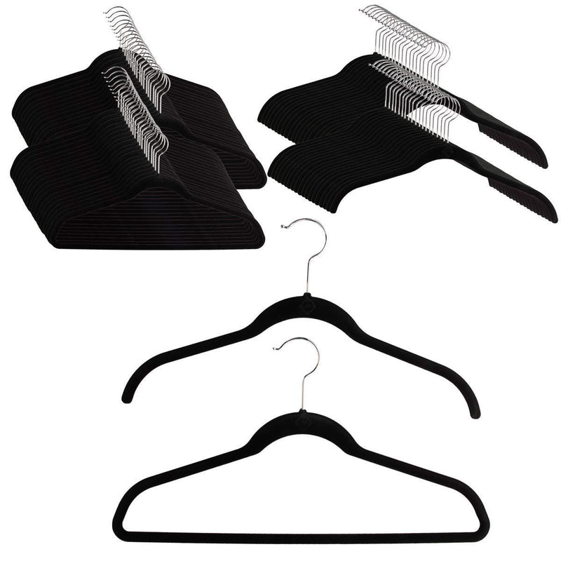 Joy mangano huggable hangers felt black velvet hangers space saving coat hanger non slip sale