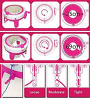 Round Loom Set,Knitting Board Rotating Double Knit Loom,Needles Knitting Machine Weaving Loom Kit for Adults/ Kids