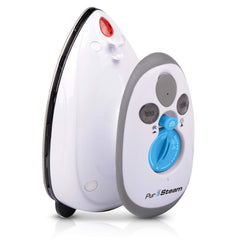 Travel Steamer Iron Mini - Dual Voltage 420W Power Lightweight Best for Travel and Quilting Iron with Anti Slip Handle and Non Stick Soleplate by PurSteam World's Best Steamers