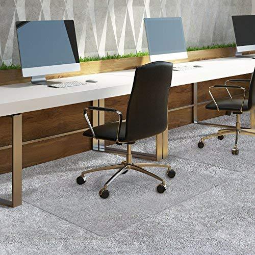 Office Marshal Chair Mat for Carpeted Floors | Desk Chair Mat for Carpet | Clear PVC Mat in Different Thicknesses and Sizes for Every Pile Type | Medium-Pile 40"x48"