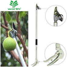 Load image into Gallery viewer, Worth Garden Long Reach Tree Pruner, 4ft Lightweight Cut and Hold Pruning Trimmer
