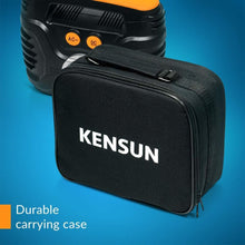 Load image into Gallery viewer, Kensun AC/DC Power Supply Portable Air Compressor Pump with Analog Display to 100 PSI for Home (110V) and Car (12V), Tire Inflator with Adaptors for Cars, Trucks, Bicycles, Balls
