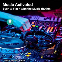 [2-Pack] Wireless Disco Ball Lights Battery Operated Sound Activated LED Party Strobe Light Mini Portable RGB DJ Stage Light with USB by Opard