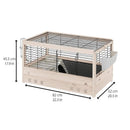 Ferplast Arena 80 Rabbit, Guinea Pigs and Small Animals Wooden Cage, Black, 82 x 52 x 45.5 cm