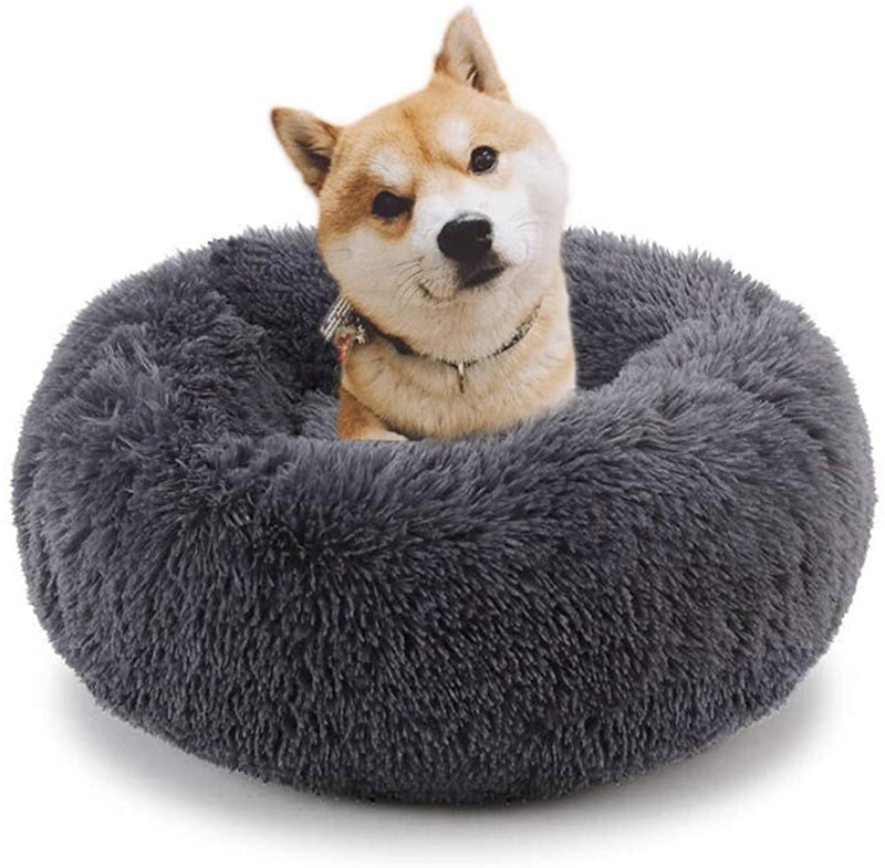 Nest 9 Warm Soft Pet Calming Bed, Plush Round Cute Nest Comfortable Sleeping for Puppy Dog Kitty Cat