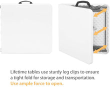 Load image into Gallery viewer, Lifetime Height Adjustable Craft Camping and Utility Folding Table, 4 ft, 4&#39;/48 x 24, White Granite
