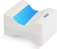 Load image into Gallery viewer, Knee Pillow Leg Pillows Memory Foam Pillow with Cooling Gel &amp; Adjustable Strap, Leg Position Pillow for Sciatica Relief, Back Pain, Leg Pain, Hip &amp; Joint Pain, Pregnancy &amp; Side Sleeper by iDOO
