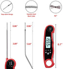 ORDORA Digital Meat Thermometer Oven Safe with Dual Probe, Instant Read Food Thermometer with Backlight, Magnet, Auto Calibration for Indoor & Outdoor Cooking, BBQ, Grill, Kitchen, Milk, Turkey