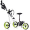 Tangkula Golf PushCart Swivel Foldable 3 Wheel Push Pull Cart Golf Trolley with Seat Scoreboard Bag Golf Push Cart