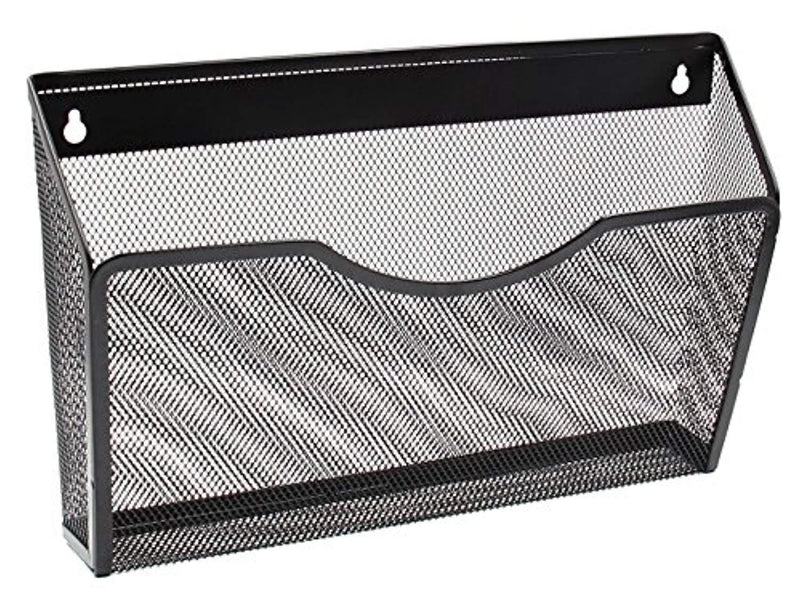 EasyPAG 3 Pocket Mesh Hanging Wall File Holder Mail Letter Organizer, Black