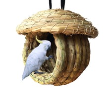 Load image into Gallery viewer, Hamiledyi Birdcage Straw Simulation Birdhouse 100% Natural Fiber - Cozy Resting Breeding Place for Birds - Provides Shelter from Cold Weather - Bird Hideaway from Predators - Ideal for Finch &amp; Canary
