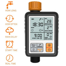 Load image into Gallery viewer, CROSOFMI Sprinkler Timer Digital Programmable Garden Lawn Hose Faucet Watering Timer Irrigation System Controller/Child Lock Mode/Auto&amp;Manual Mode/Rain Delay/3 Inches Large Screen/IP65 Waterproof
